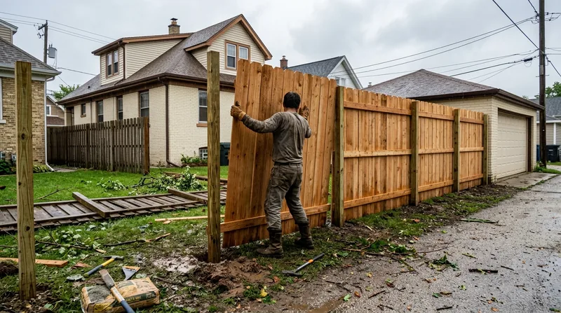 Storm Damage Fence Repair Milwaukee